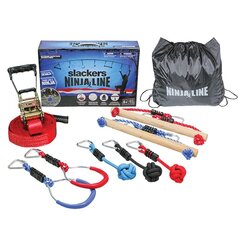 Набор веревок с препятствиями Schildkrot Slackers Ninja Line Intro-Kit цена и информация | Игрушки для песка, воды, пляжа | kaup24.ee