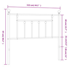 Metallist voodipeats , 107 cm цена и информация | Кровати | kaup24.ee