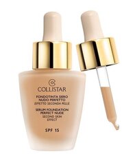 Жидкая тональная основа Collistar Second Skin Effect SPF15 30 мл, 3 оттенка Nudo цена и информация | Пудры, базы под макияж | kaup24.ee