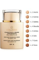 Жидкая основа Collistar Evening Foundation + Primer SPF 15 35 мл, №1 цена и информация | Пудры, базы под макияж | kaup24.ee