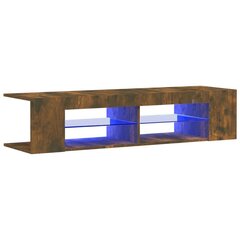 telerialus LED-tuledega, suitsutatud tamm, 135 x 39 x 30 cm цена и информация | Тумбы под телевизор | kaup24.ee