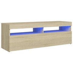 telerialus LED-tuledega, Sonoma tamm, 120 x 35 x 40 cm цена и информация | Тумбы под телевизор | kaup24.ee