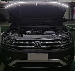 Гибкие дневные ходовые огни под капотом 120 см DRL LED 12V + WOW цена и информация | Автомобильные лампочки | kaup24.ee