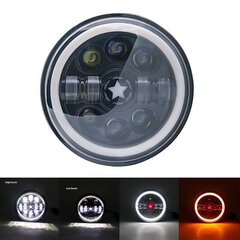 Harley, Jeep, Land Rover, Suzuki, Ford, Nissan, Lada Передняя фара 7" LED ближний, дальний свет, габариты, дневной ход, сигналы поворота 1шт цена и информация | Автомобильные лампочки | kaup24.ee