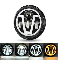 Esituli 7" Full LED V Harley, Jeep, Land Rover, Suzuki, Ford, Nissan, Lada, 1tk hind ja info | Autopirnid | kaup24.ee