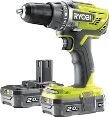 Аккумуляторная дрель/шуруповерт Ryobi 18V + дополнительный аккумулятор цена и информация | Шуруповерты, дрели | kaup24.ee