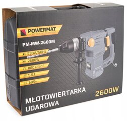 Pöördlööktrell Powermat PM-MW-2600M, 2600W hind ja info | Akutrellid, kruvikeerajad | kaup24.ee