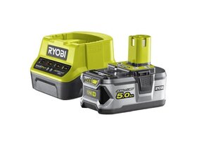 Li-ion аккумулятор Ryobi 18 V / 5,0 Ah + зарядное устройство (2,0 Amp/ч) цена и информация | Шуруповерты, дрели | kaup24.ee