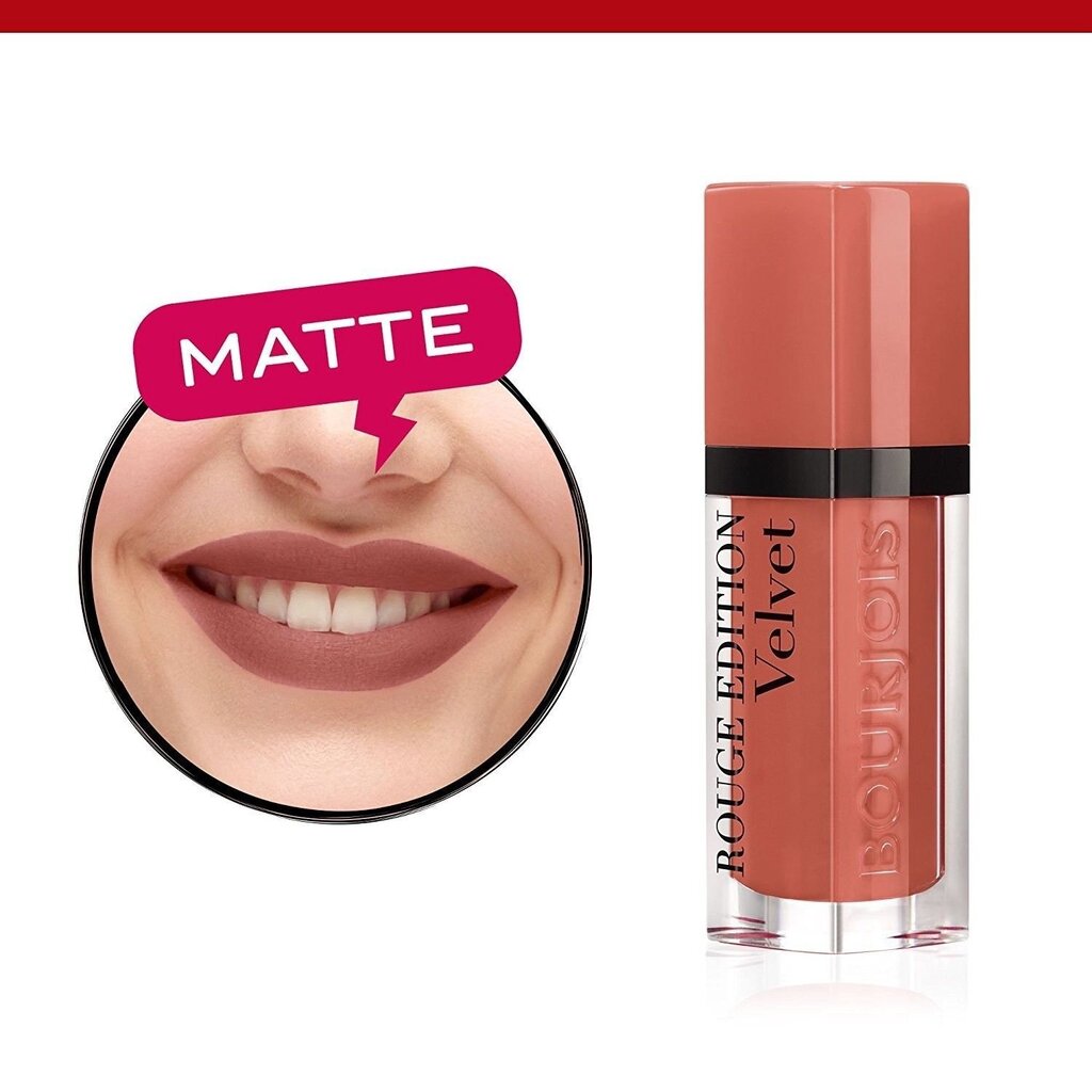 Matt huulepulk Bourjois Rouge Edition Velvet 7.7 g, nr 016 Honey Mood цена и информация | Huulepulgad, -läiked, -palsamid, vaseliin | kaup24.ee