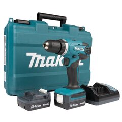 Аккумуляторная дрель-шуруповерт Makita DF347DWE 14,4 В цена и информация | Шуруповерты, дрели | kaup24.ee