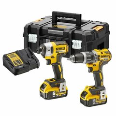 Комплект аккумуляторных ударной отвертки и отвертки-дрели Dewalt DCK266P2T 18В цена и информация | Шуруповерты, дрели | kaup24.ee