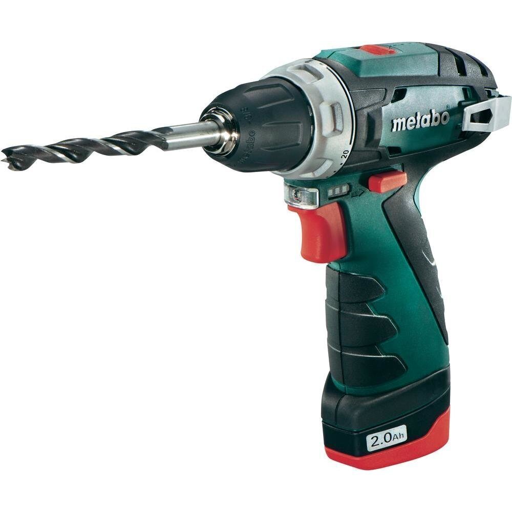 Akutrell PowerMaxx BS Basic, kohvris / 2x2,0Ah, Metabo цена и информация | Akutrellid, kruvikeerajad | kaup24.ee