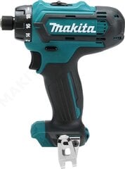 Аккумуляторный  шуруповерт Makita DF033DZ, 12В MAX, 30/14 Nm, 0,88 кг, 1/4, LED 2-speed (без аккумулятора и без зарядного устройства) цена и информация | Шуруповерты, дрели | kaup24.ee