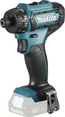 Аккумуляторный  шуруповерт Makita DF033DZ, 12В MAX, 30/14 Nm, 0,88 кг, 1/4, LED 2-speed (без аккумулятора и без зарядного устройства) цена и информация | Шуруповерты, дрели | kaup24.ee