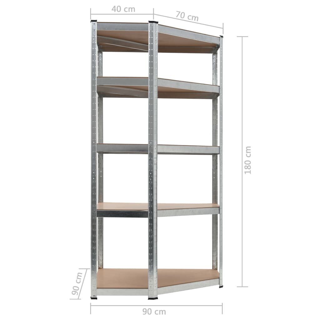 hoiuriiul, 90 x 90 x 180 cm, teras ja MDF цена и информация | Riiulid tööriistadele | kaup24.ee