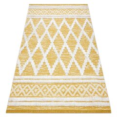 Vaip MOROC Rombai 22297 Organic, Eco sisal, tutid - kahekihiline villane kollane / kreemjas, taaskasutatud puuvill hind ja info | Vaibad | kaup24.ee