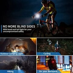 Комплект перезаряжаемых велосипедных фонарей цена и информация | Велосипедные фонари, отражатели | kaup24.ee
