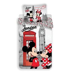 Voodipesukomplekt Minnie &amp; Mickey 140 x 200 cm + padjapüür 70 x 90 cm цена и информация | Детское постельное бельё | kaup24.ee