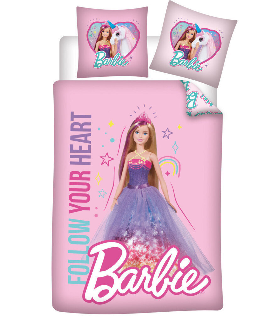 Barbie Laste voodipesukomplekt, 100×135 cm, 40×60 cm цена и информация | Beebide ja laste voodipesu | kaup24.ee