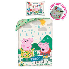 Laste voodipesukomplekt Peppa Pig, 140x200, 2-osaline hind ja info | Beebide ja laste voodipesu | kaup24.ee