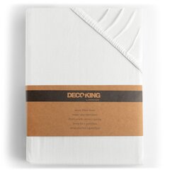 DecoKing jersey Amber White простынь с резинкой, 90x200 см цена и информация | Простыни | kaup24.ee