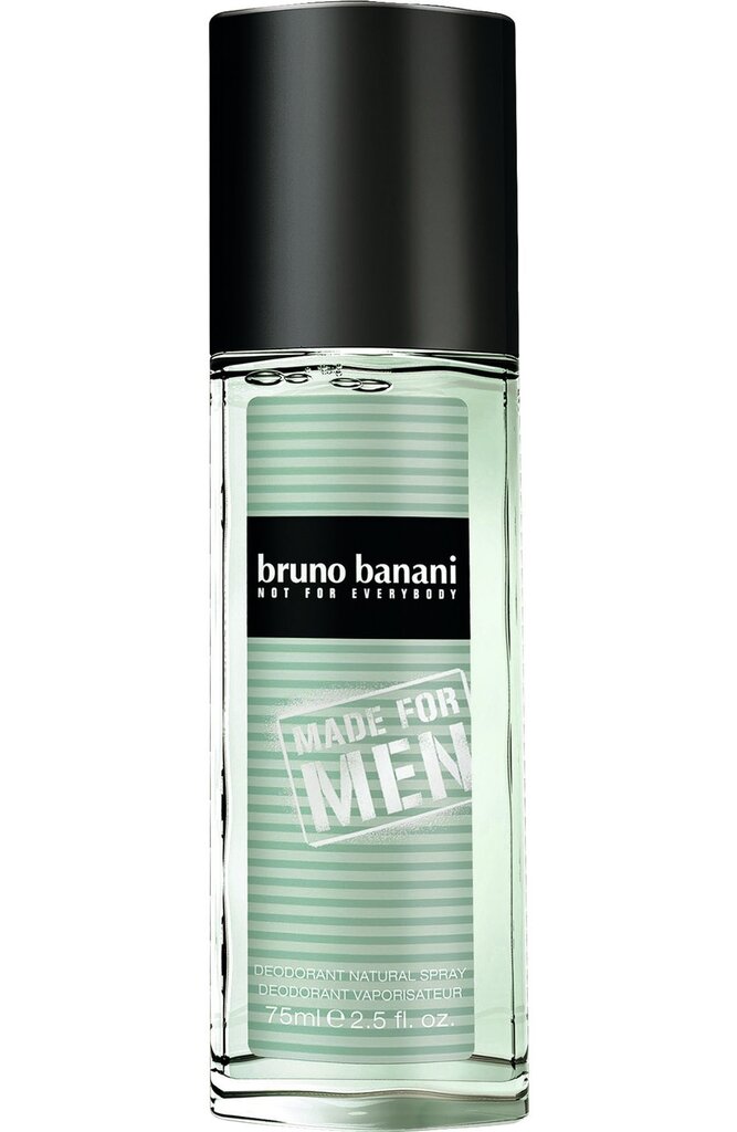 Spreideodorant meestele Bruno Banani Made For Man 75 ml цена и информация | Lõhnastatud kosmeetika meestele | kaup24.ee