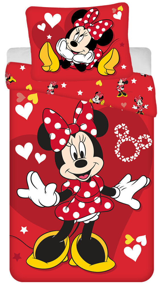 Disney Minnie Love &amp; Stars Laste voodipesukomplekt 140×200 cm, 70×90 cm hind ja info | Beebide ja laste voodipesu | kaup24.ee