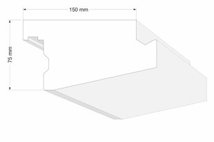 Карниз для штор LK10B 150x75x2000 mm цена и информация | Карнизы | kaup24.ee