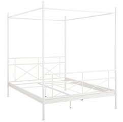 Кровать Tanja Canopy, 140х200 см, белая цена и информация | Кровати | kaup24.ee