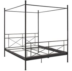 Кровать Tanja Canopy, 160х200 см, черная цена и информация | Кровати | kaup24.ee