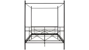 Кровать Tanja Canopy, 160х200 см, черная цена и информация | Кровати | kaup24.ee