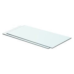 riiulid 2 klaasist paneeli 60 x 25 cm цена и информация | Полки | kaup24.ee