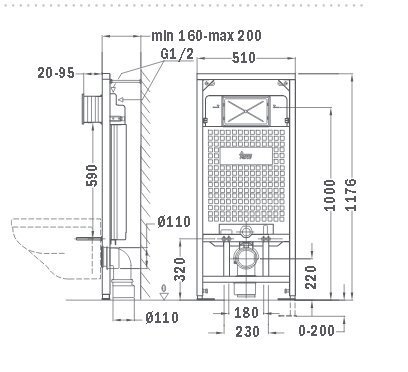 Seinasisene raam Teka Tekmodul 2, 73.100.02.00 hind ja info | WC-poti tarvikud | kaup24.ee