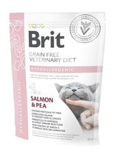 Brit GF Veterinary Diets Cat Hypoallergenic kuivtoit allergilistele kassidele, 0,4 kg hind ja info | Kuivtoit kassidele | kaup24.ee