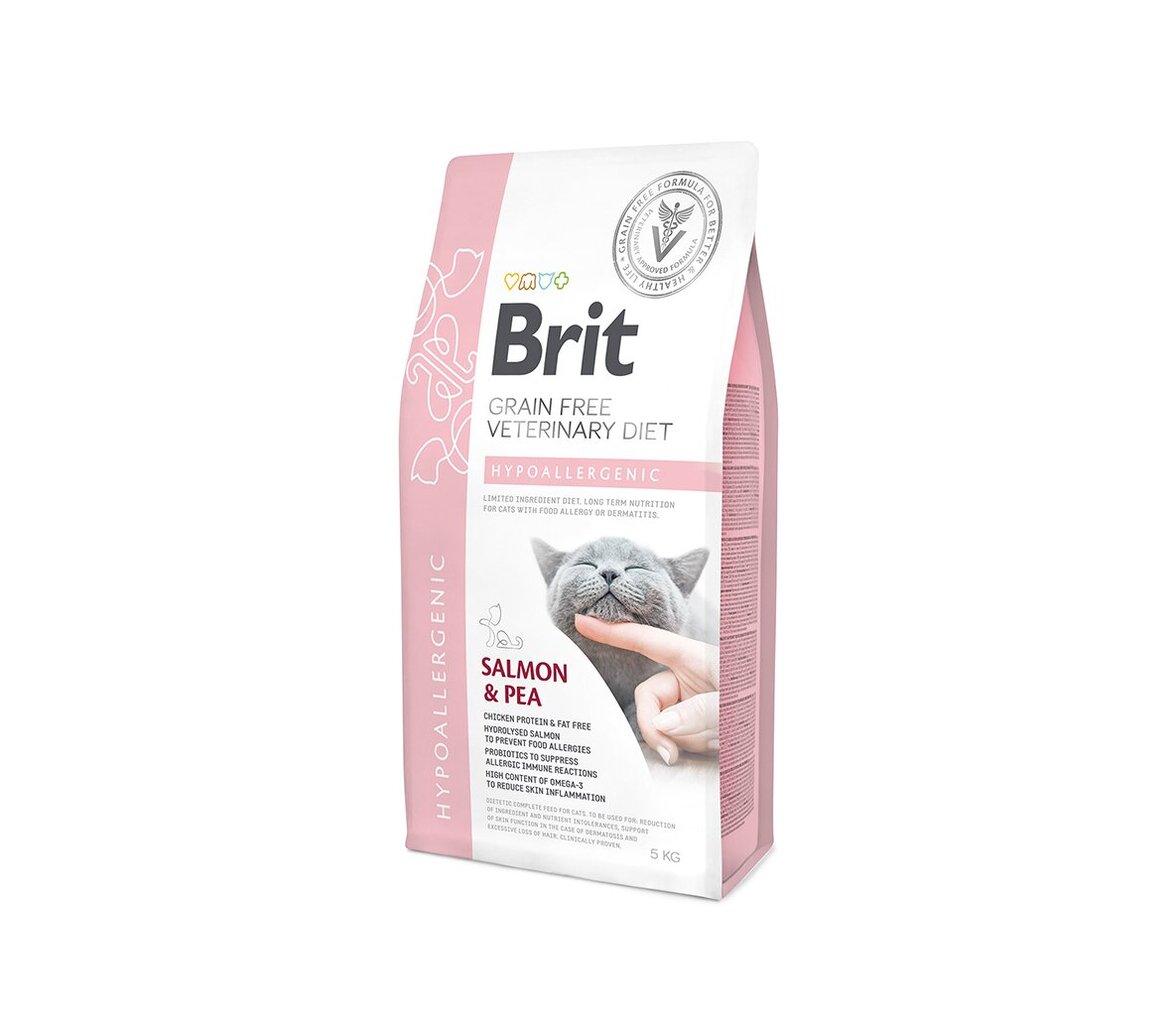 Brit GF Veterinary Diets Cat Hypoallergenic kuivtoit allergilistele kassidele, 2 kg цена и информация | Kuivtoit kassidele | kaup24.ee