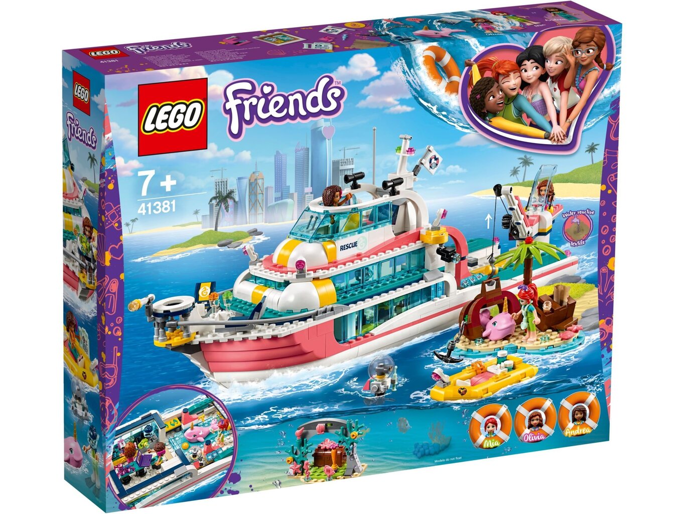 41381 LEGO® Friends Päästemissiooni paat цена и информация | Klotsid ja konstruktorid | kaup24.ee