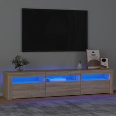 telerialus LED-tuledega, Sonoma tamm,180x35x40 cm hind ja info | TV alused | kaup24.ee