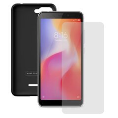 Xiaomi Redmi 6A Cover + Screen Glass Transparent hind ja info | Telefoni kaaned, ümbrised | kaup24.ee