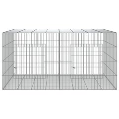 2 paneeliga jänesepuur, 110x79x54 cm, tsingitud raud цена и информация | Клетки и аксессуары для грызунов | kaup24.ee