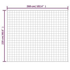 raskustekk hall 220x260 cm 11 kg kangas hind ja info | Tekid | kaup24.ee