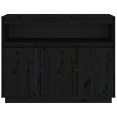 puhvetkapp, must, 104,5 x 34 x 80 cm, männipuit hind ja info | Elutoa väikesed kapid | kaup24.ee