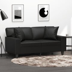 dekoratiivpadjad 2 tk, must, 40 x 40 cm, kunstnahk hind ja info | Dekoratiivpadjad ja padjakatted | kaup24.ee