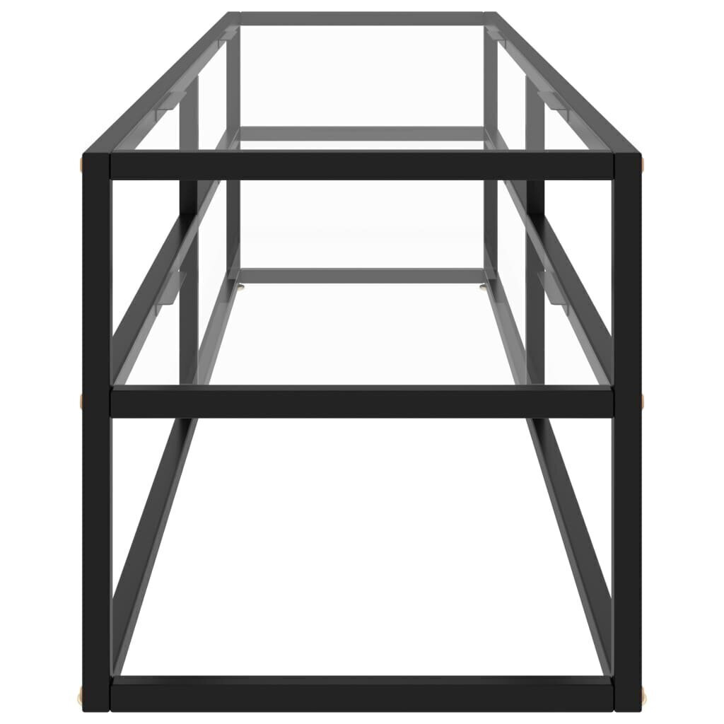 telerialus must karastatud klaas, 160 x 40 x 40 cm цена и информация | TV alused | kaup24.ee