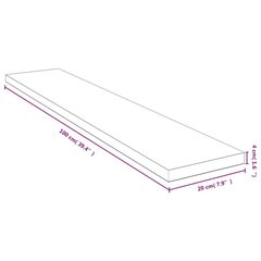 seinariiul, 100x20x4 cm, bambus hind ja info | Riiulid | kaup24.ee