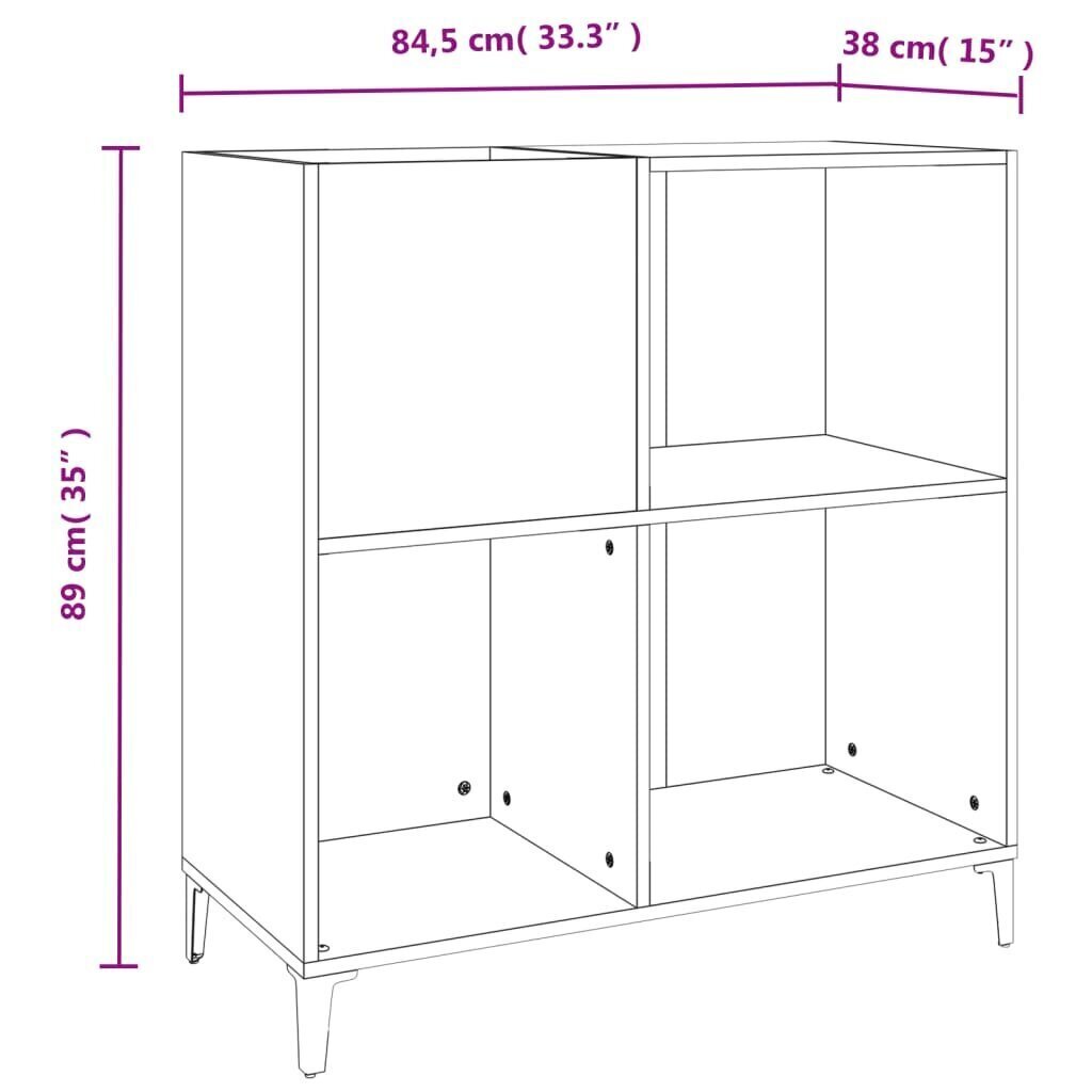 plaadikapp, valge, 84,5 x 38 x 89 cm, tehispuit цена и информация | Kapid | kaup24.ee