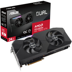 Asus Dual Radeon RX 7900 XTX OC Edition (DUAL-RX7900XTX-O24G) hind ja info | Videokaardid (GPU) | kaup24.ee