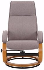 Кресло с пуфом Lyon, песочного цвета цена и информация | Кресла в гостиную | kaup24.ee