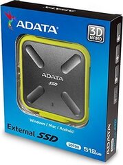 ADATA External SSD SD700 1000 ГБ, USB 3.1, желтый/черный цена и информация | Жёсткие диски (SSD, HDD) | kaup24.ee