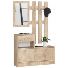 Комплект мебели для прихожей NORE, цвета дуба цена и информация | Комплекты в прихожую | kaup24.ee