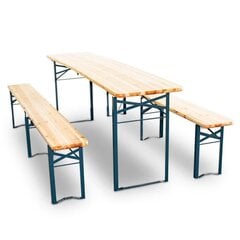 Деревянный набор мебели для мероприятий стол + доска для ног садовый набор цена и информация | Комплекты уличной мебели | kaup24.ee